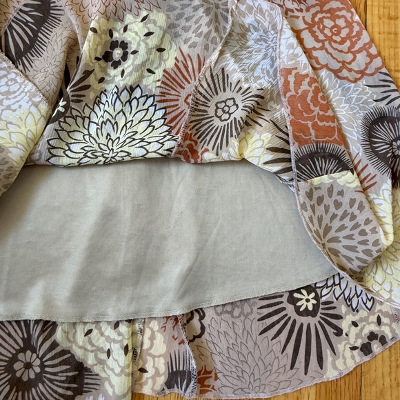 Y2K Lightweight Flowy MIDI Boho Floral Skirt - Picture 7 of 8